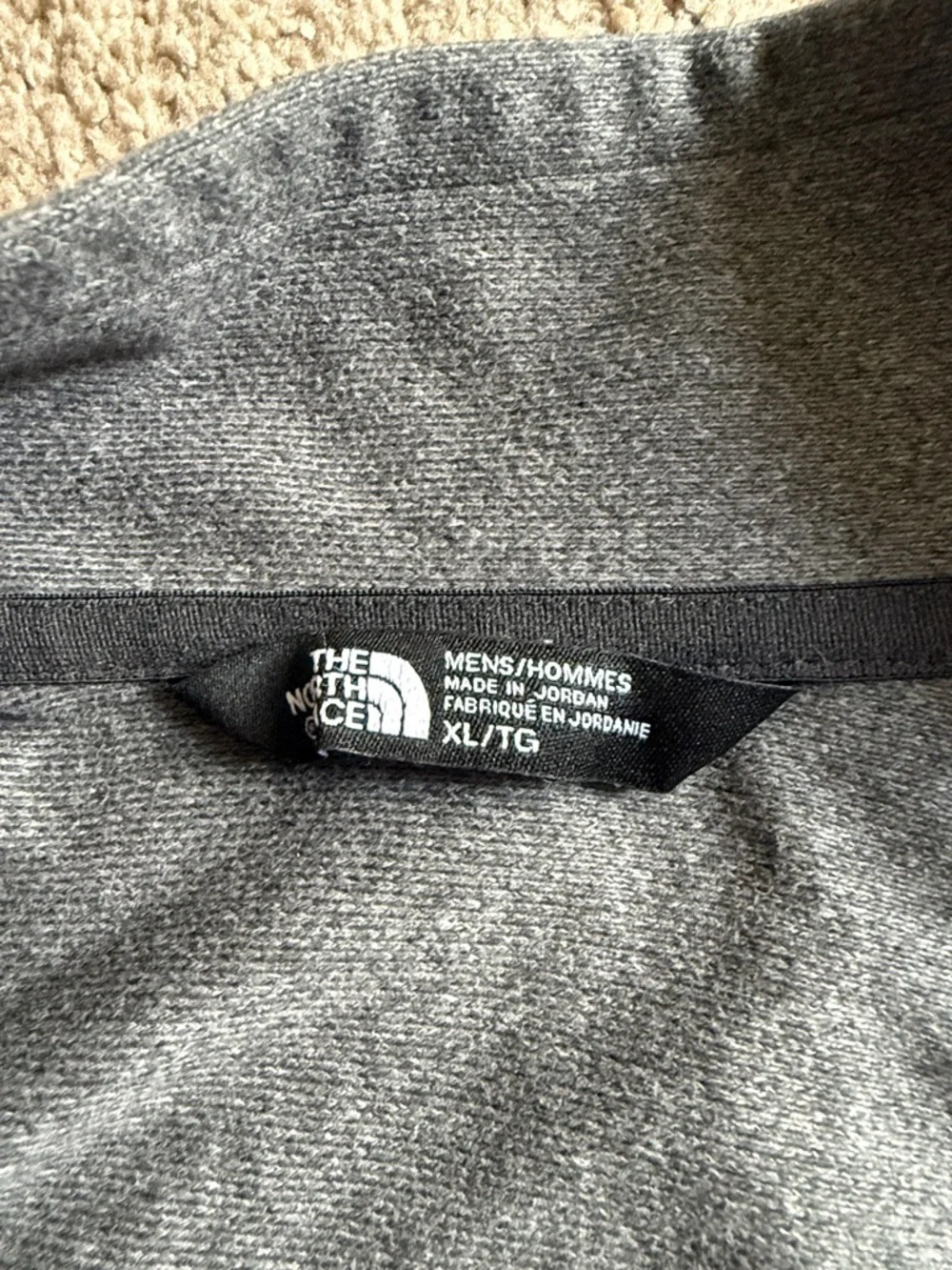 The North Face Men's Charcoal Gray Quarter-Zip Shirt - size XL